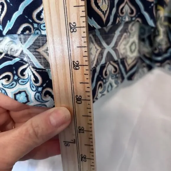 NWT Chico’s Blue and green tunic top size 3/xlarge 100% rayon breezy summer - Picture 7 of 8